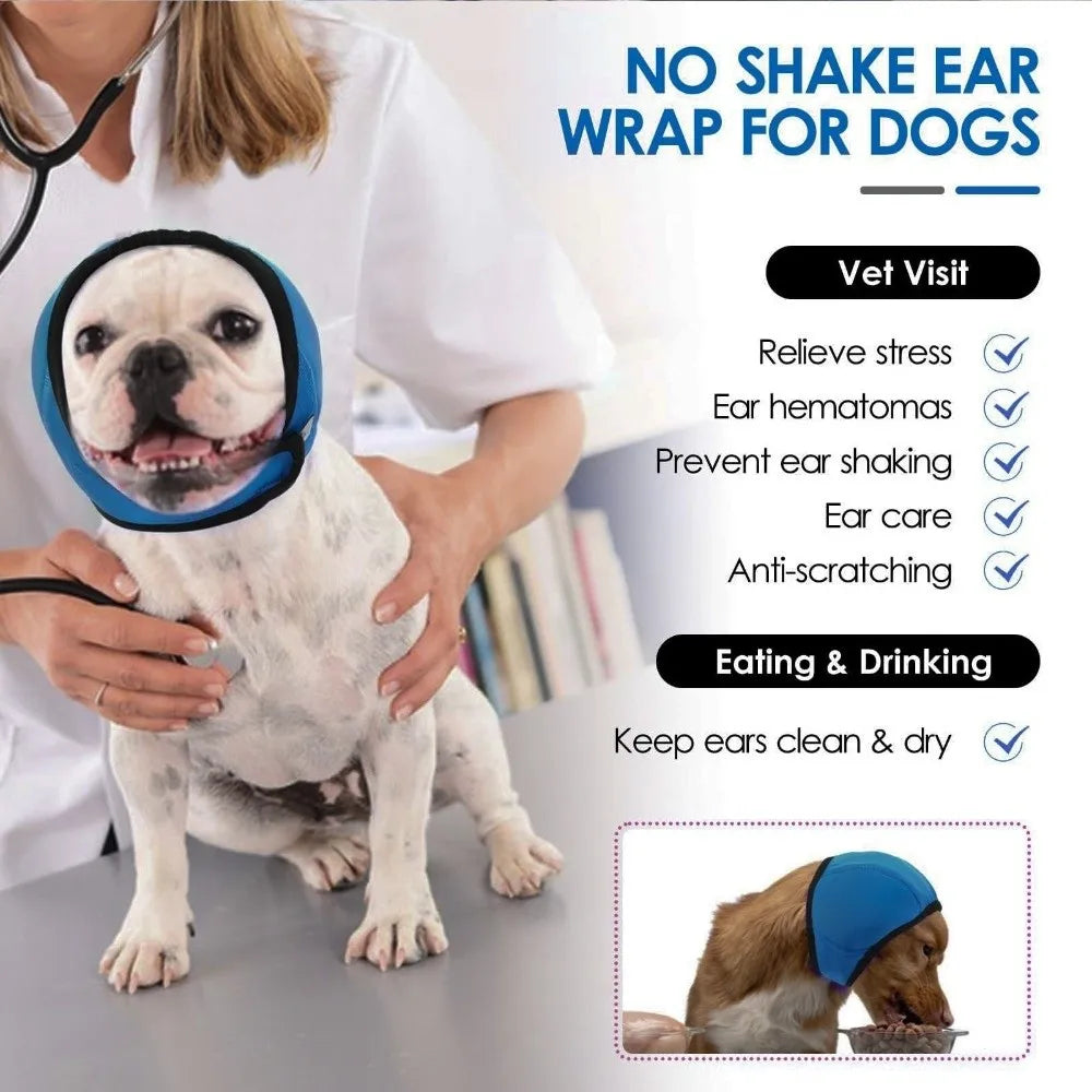 Dog Calming Ear Cover - Comfort Wrap for Noise & Anxiety Relief.
