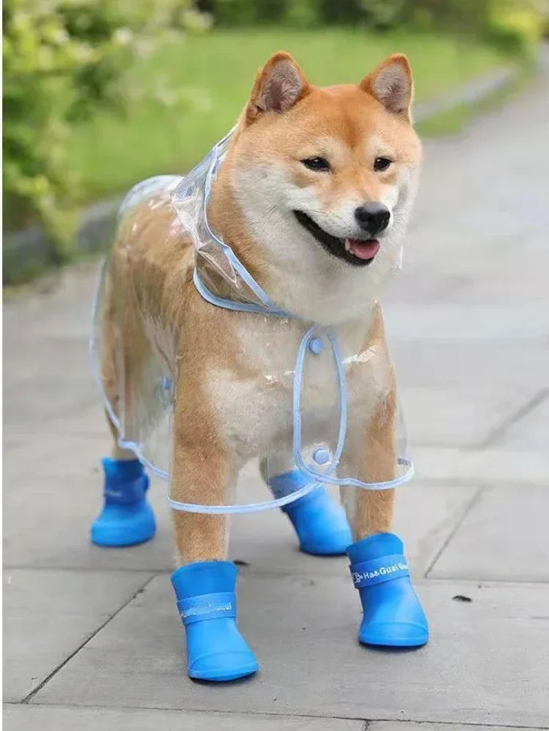 Waterproof Dog Raincoat - Lightweight Clear Rain Jacket for Dogs.