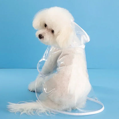 Waterproof Dog Raincoat - Lightweight Clear Rain Jacket for Dogs.