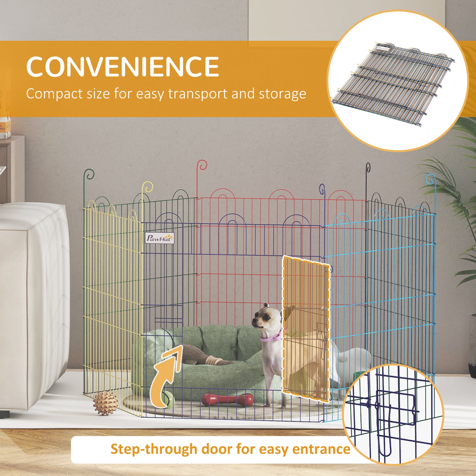 Dog Playpen - Indoor & Outdoor Exercise Pen.