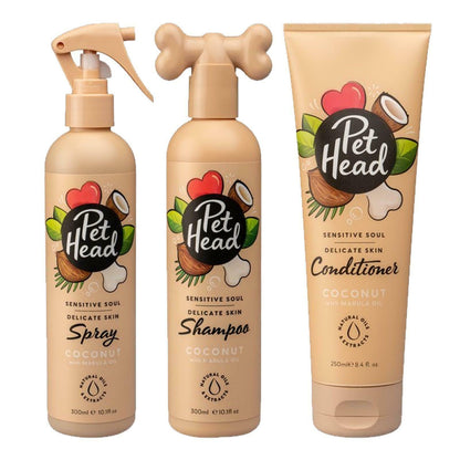 Pet Head Dog Shampoo & Conditioner - Sensitive Puppy Pet Spray 