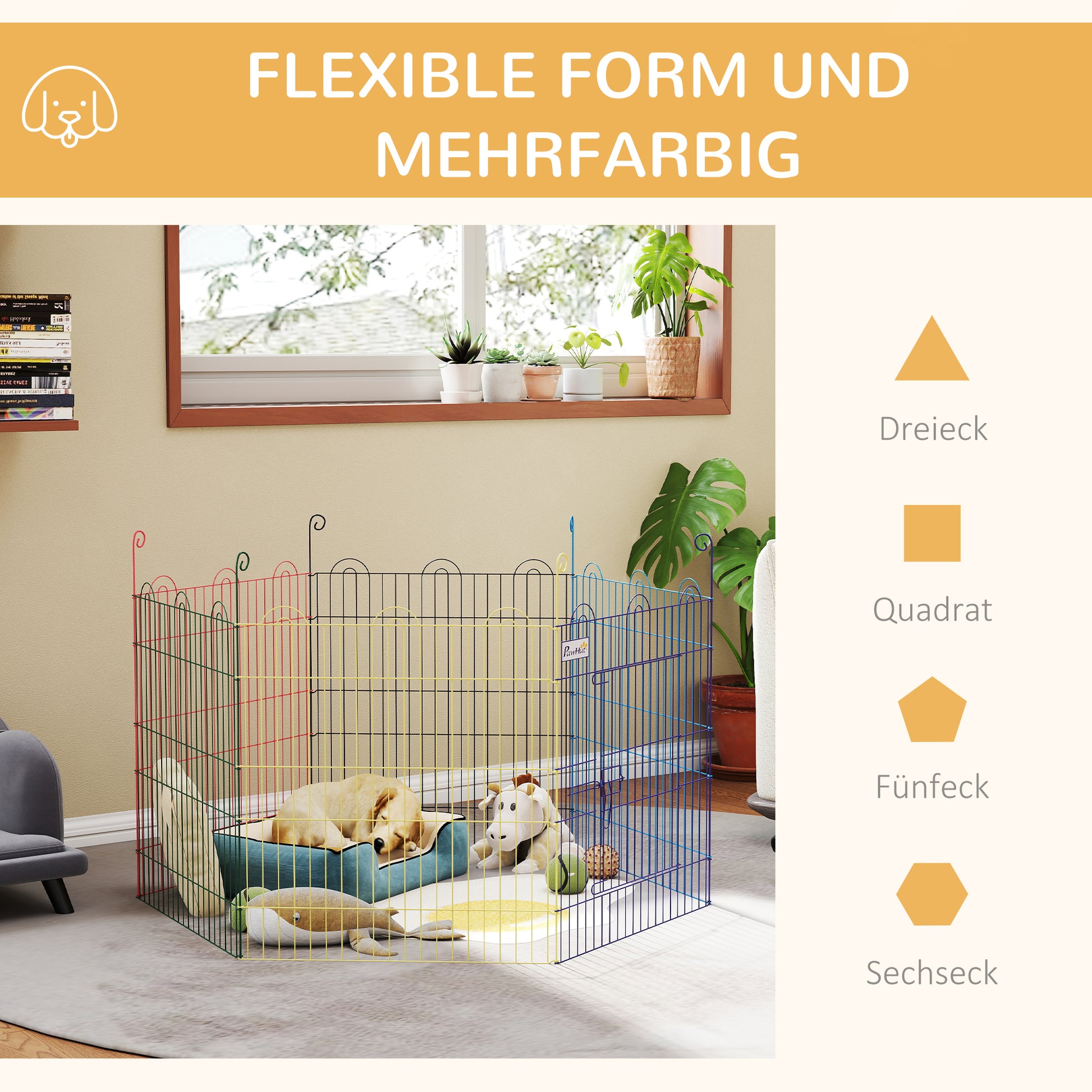 Dog Playpen - Indoor & Outdoor Exercise Pen.