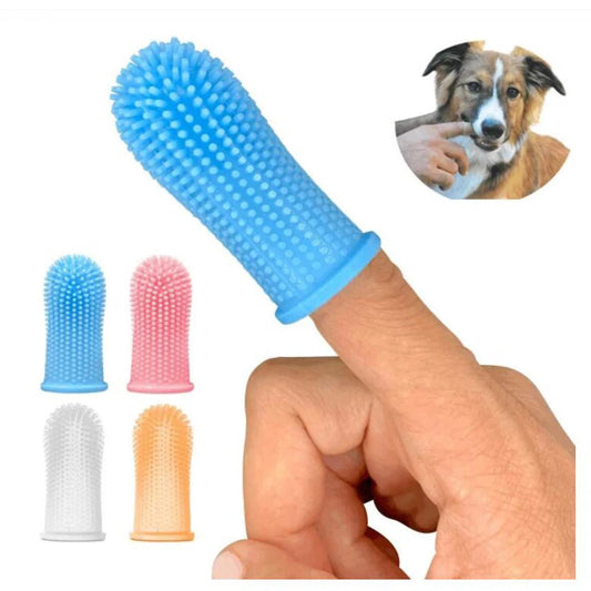 Silicone Finger Toothbrush for Dogs & Cats - Gentle Pet Dental Cleaning