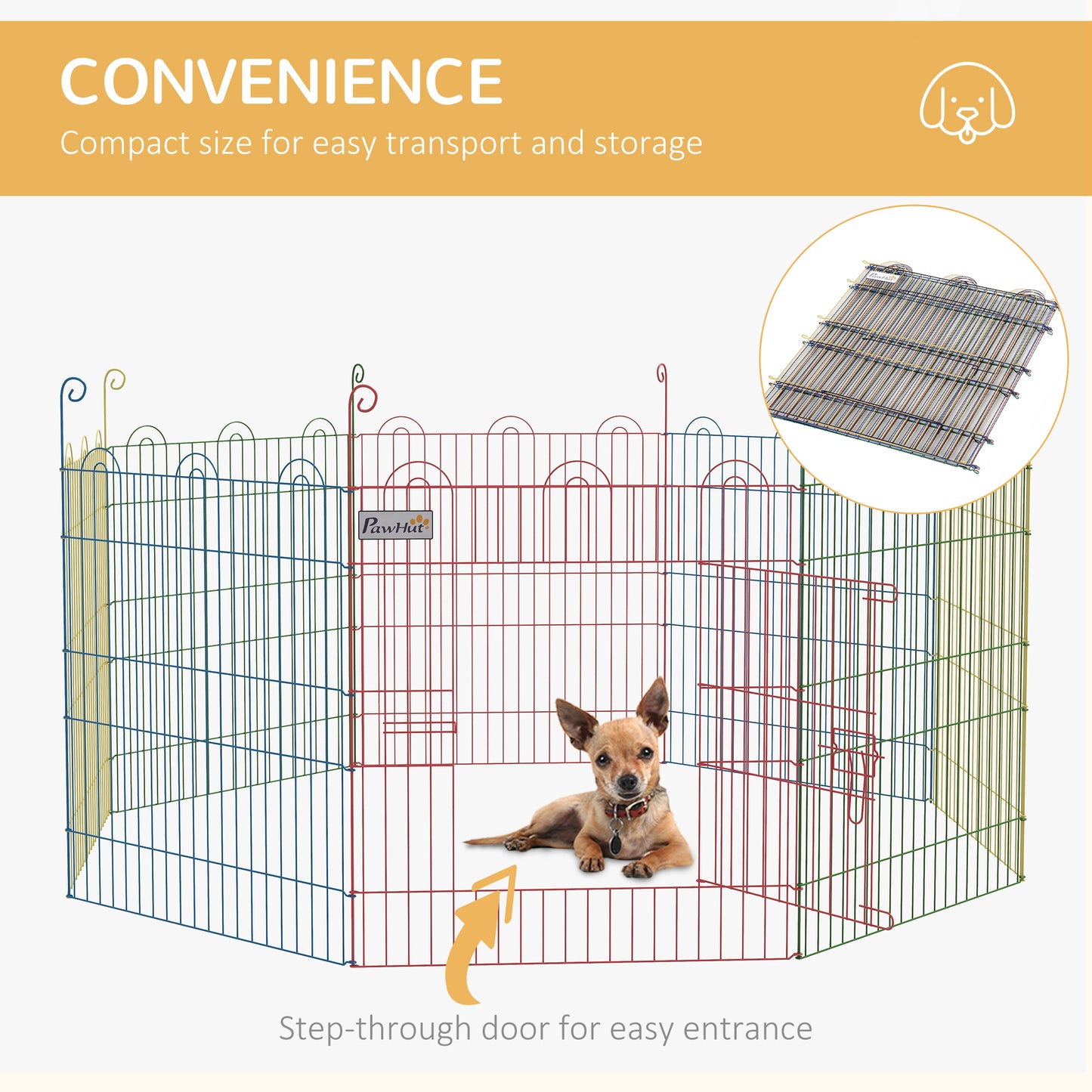 Dog Playpen - Indoor & Outdoor Exercise Pen.