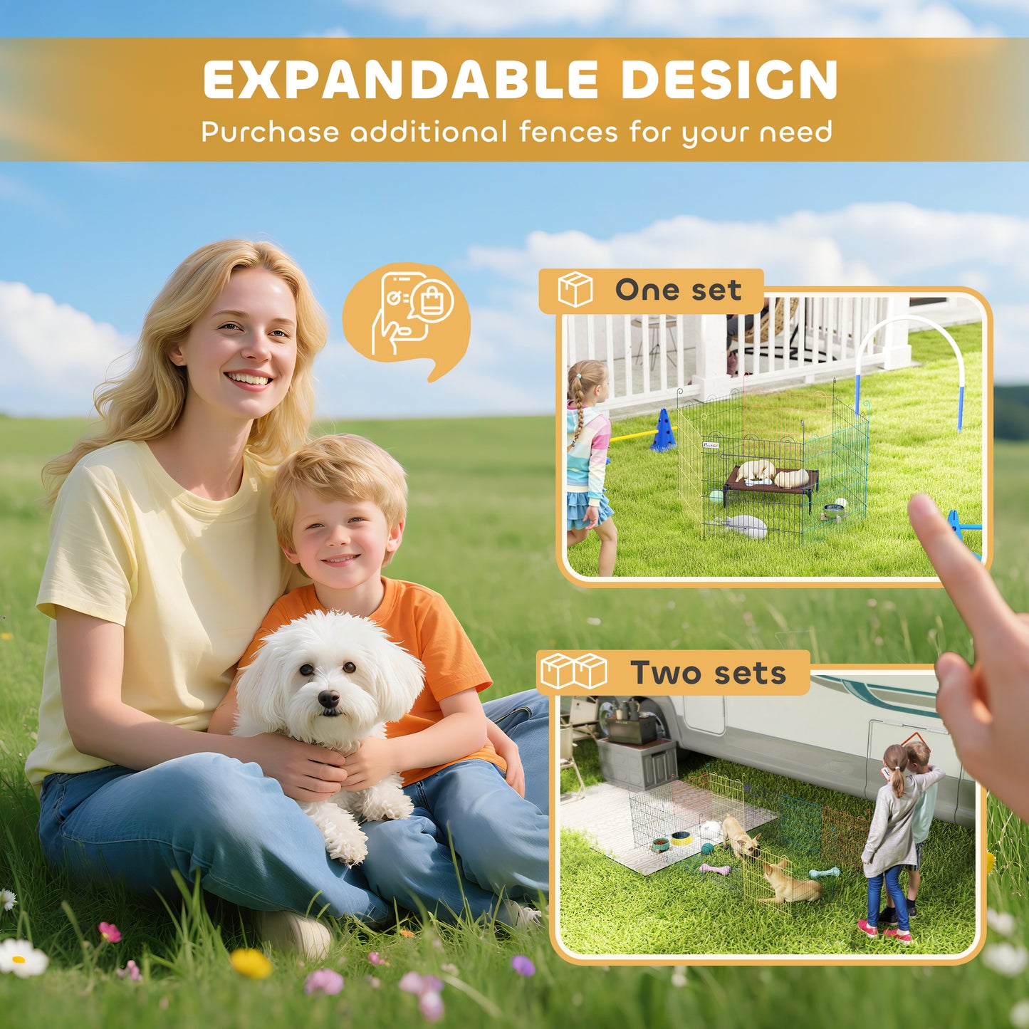 Dog Playpen - Indoor & Outdoor Exercise Pen.