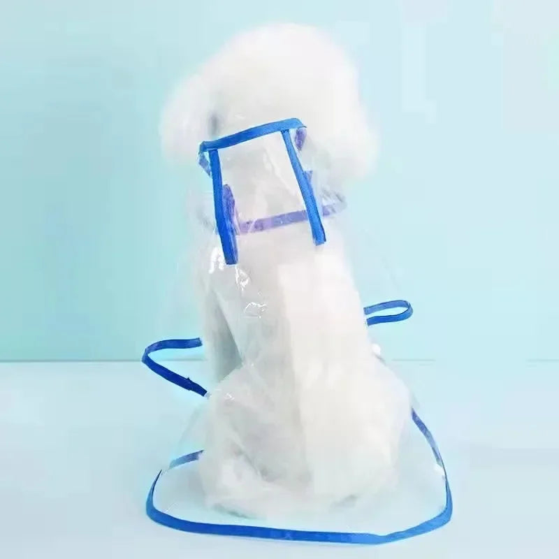 Waterproof Dog Raincoat - Lightweight Clear Rain Jacket for Dogs.