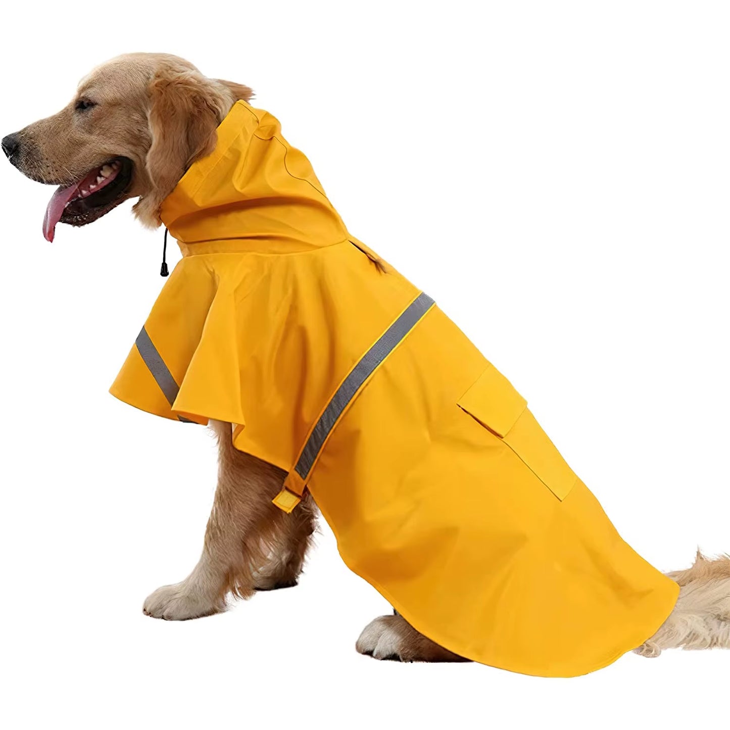 Reflective Waterproof Dog Raincoat with Hood. 