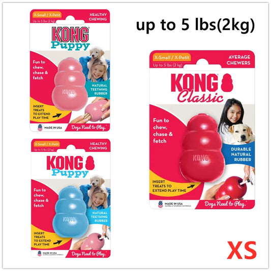 Xs-Size KONG Classic Dog Chew Toy Collection up to 5lbs (2Kg) 