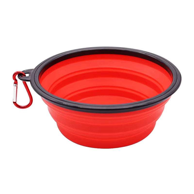 Collapsible Dog Travel Bowl -  Portable Silicone Food & Water Bowl.