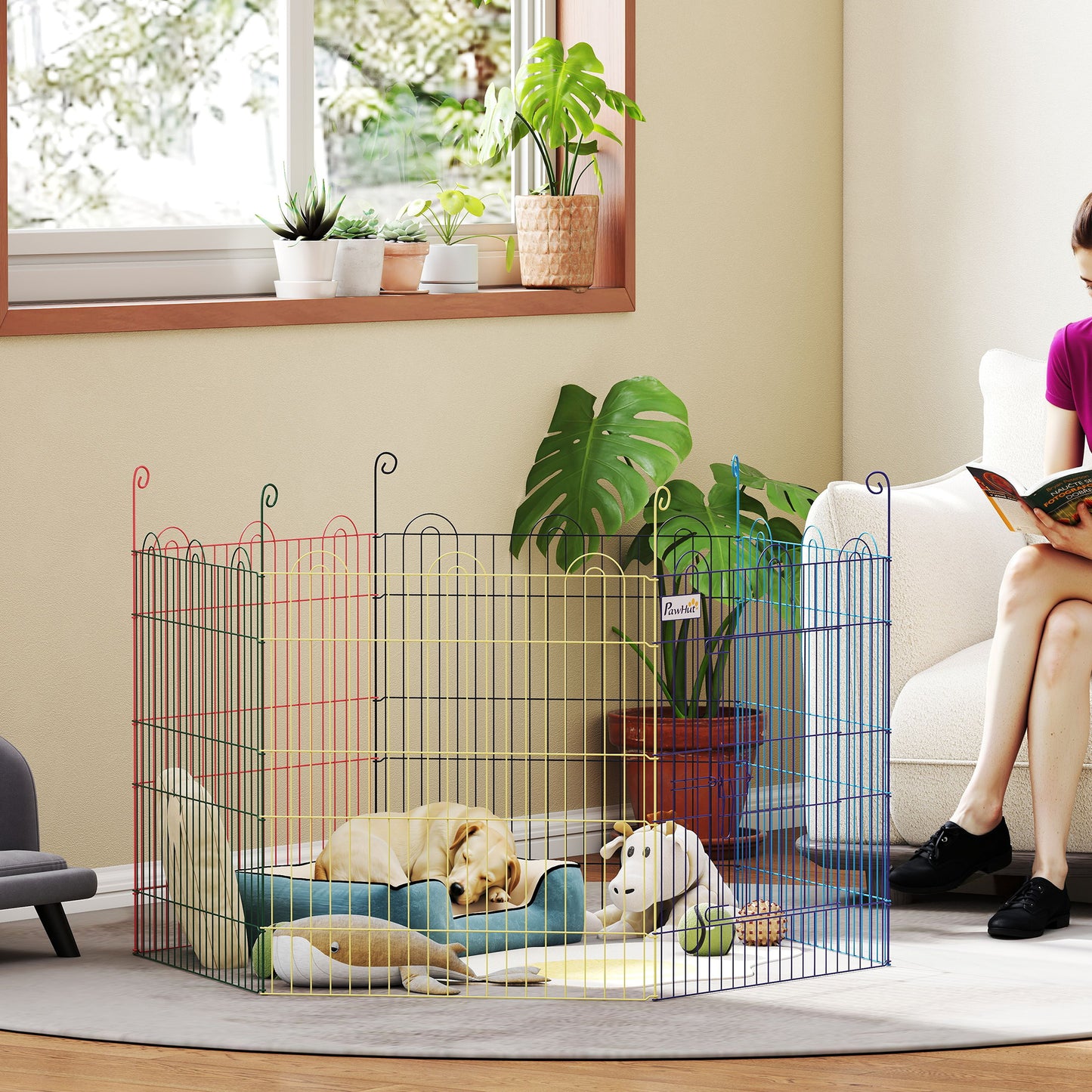 Dog Playpen - Indoor & Outdoor Exercise Pen.