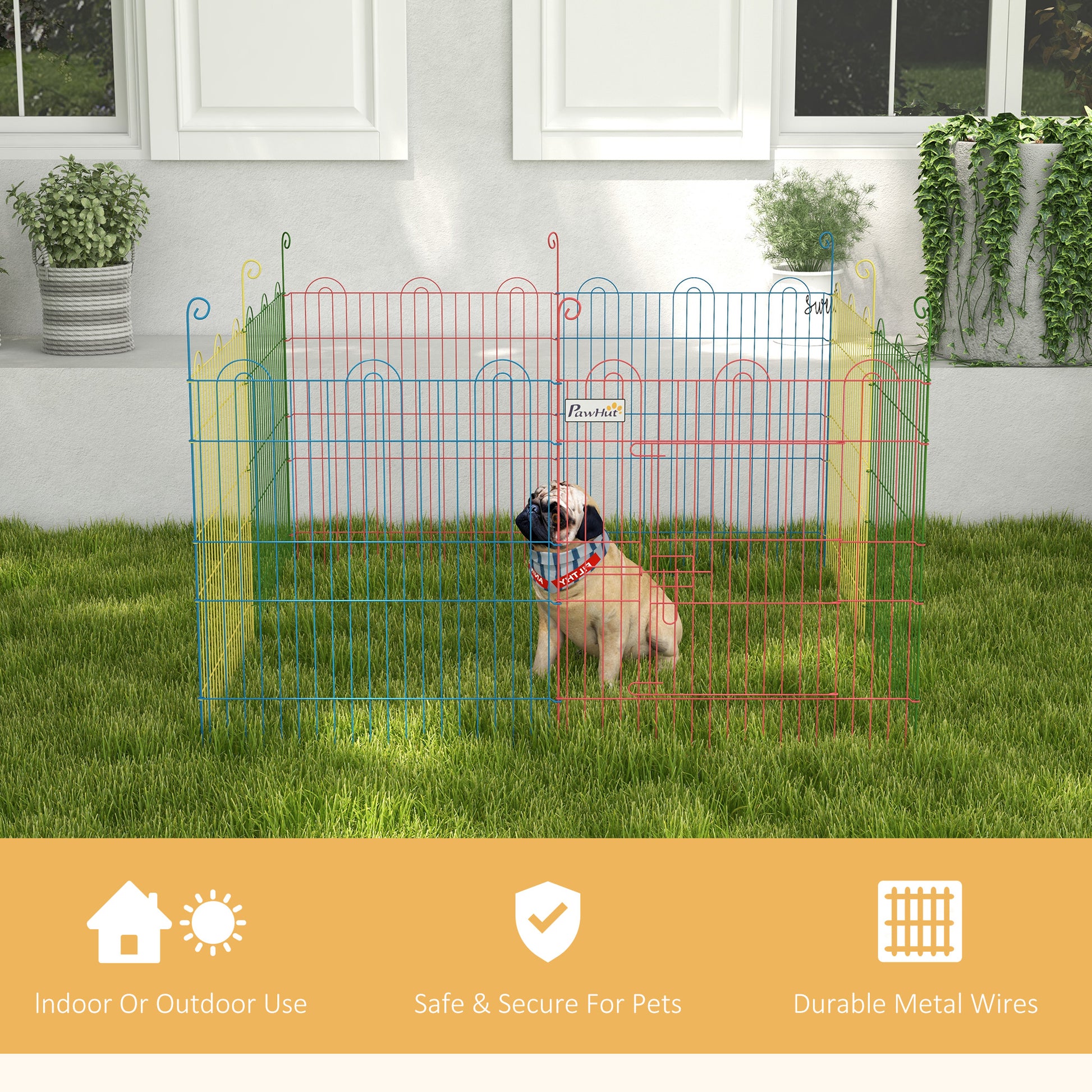 Dog Playpen - Indoor & Outdoor Exercise Pen.