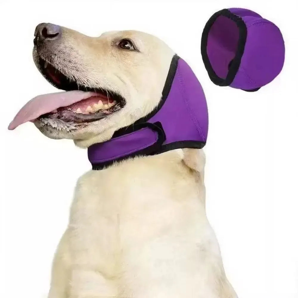 Dog Calming Ear Cover - Comfort Wrap for Noise & Anxiety Relief.