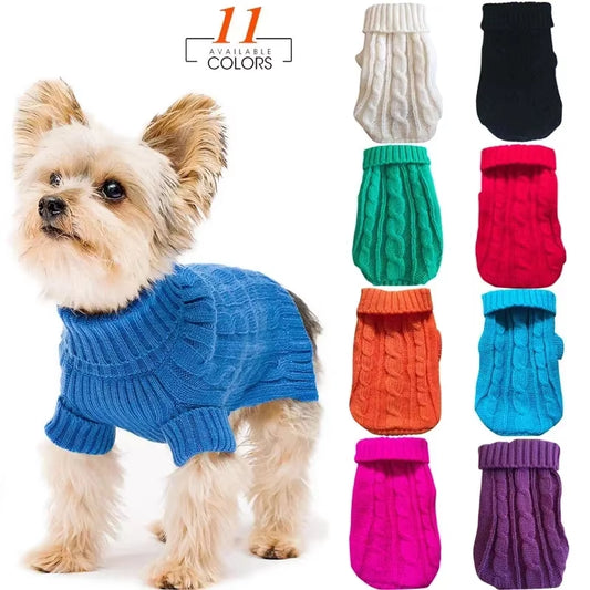 Knitted Dog Jumper - Warm Winter Sweater for Small & Medium Dogs.