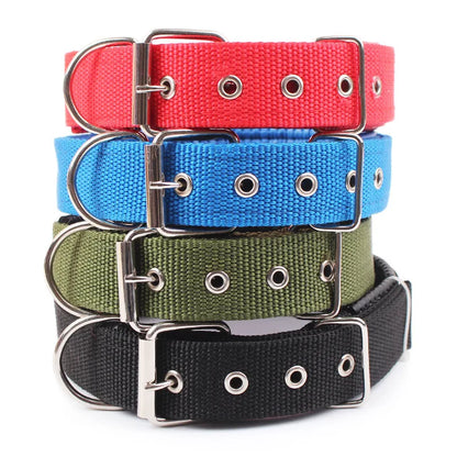 Adjustable Nylon Dog Collar - Durable Collar for Small, Medium & Large Dogs.