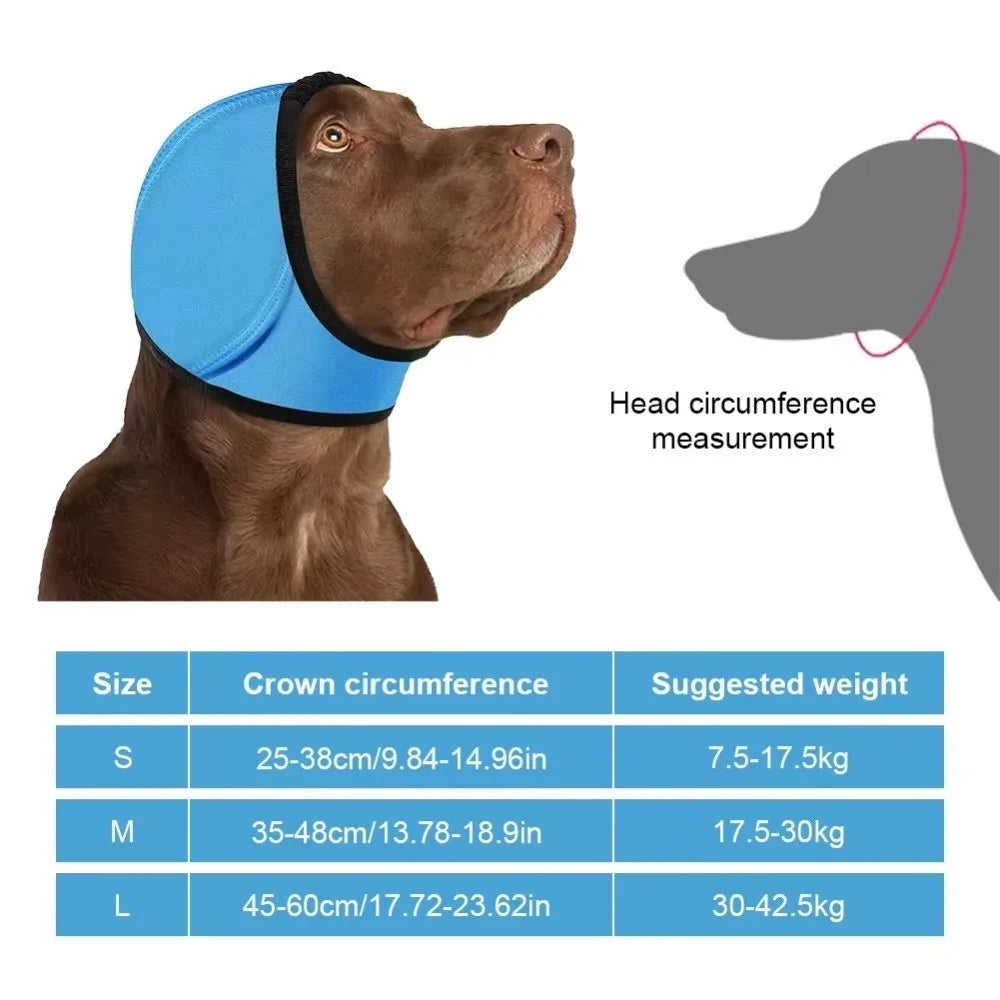 Dog Calming Ear Cover - Comfort Wrap for Noise & Anxiety Relief.