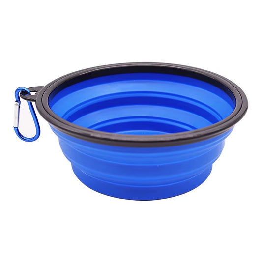 Collapsible Dog Travel Bowl -  Portable Silicone Food & Water Bowl.