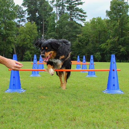 Dog Agility Jump set - Adjustable Training Hurdles & Obstacle Equipment.