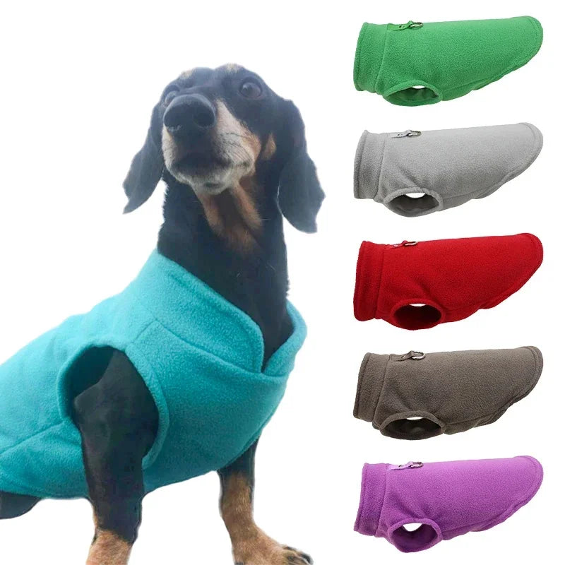 Soft Fleece Dog Jacket - Warm Everyday Coat For Dogs.