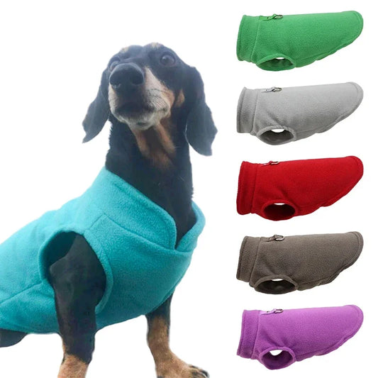 Soft Fleece Dog Jacket - Warm Everyday Coat For Dogs.