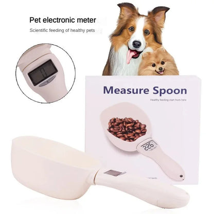 Pet Food Measuring Scoop Electronic - Dog & Cat Food Measuring Spoon with LCD Display