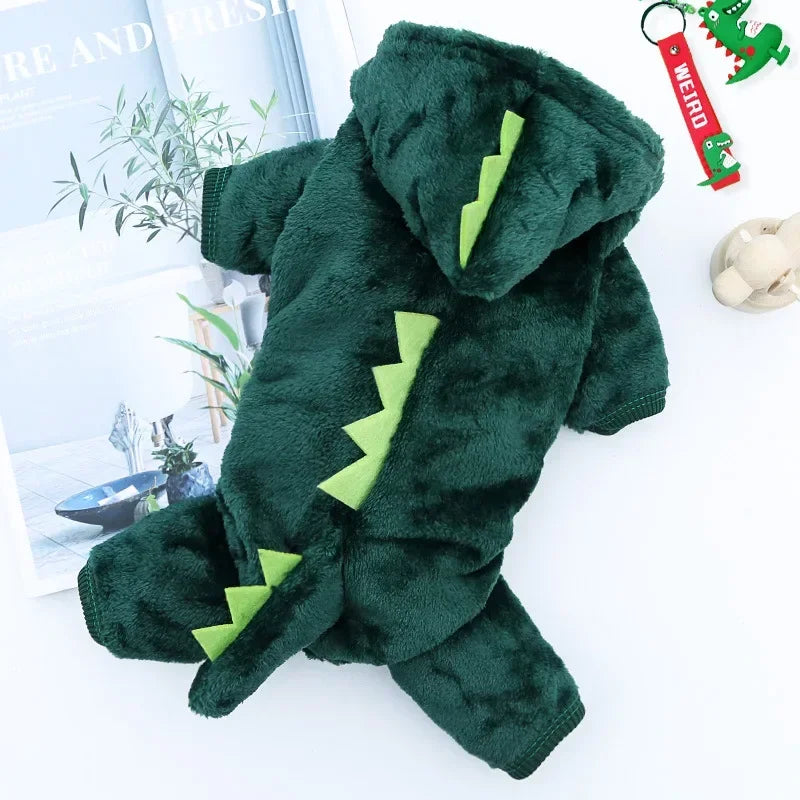Dinosaur Dog Onesie -  Cozy Fleece For Dogs XS/S/M/L/XL/XXL