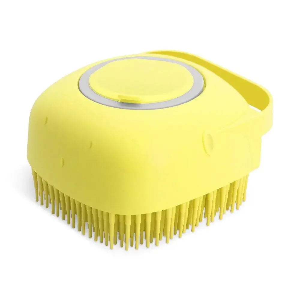 2-in-1 Silicone Shampoo Brush & Bath Massager for Dogs & Cats.