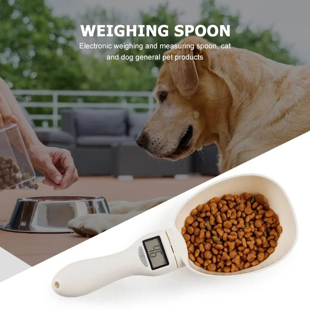 Pet Food Measuring Scoop Electronic - Dog & Cat Food Measuring Spoon with LCD Display