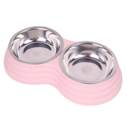 Non-Slip Stainless Steel Pet Bowl For Dogs & Cats - Food And Water Feeding Dish