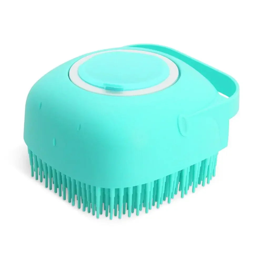 2-in-1 Silicone Shampoo Brush & Bath Massager for Dogs & Cats.