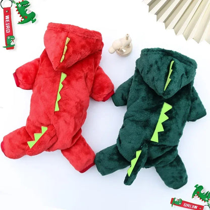 Dinosaur Dog Onesie -  Cozy Fleece For Dogs XS/S/M/L/XL/XXL
