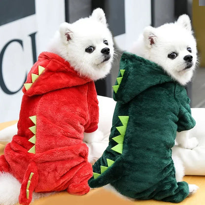 Dinosaur Dog Onesie -  Cozy Fleece For Dogs XS/S/M/L/XL/XXL