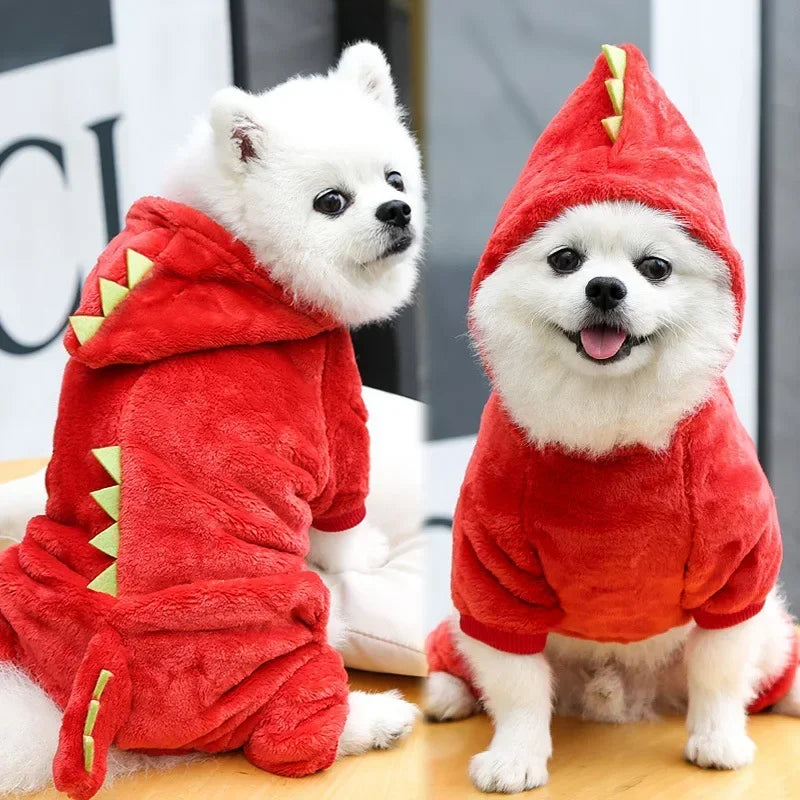 Dinosaur Dog Onesie -  Cozy Fleece For Dogs XS/S/M/L/XL/XXL