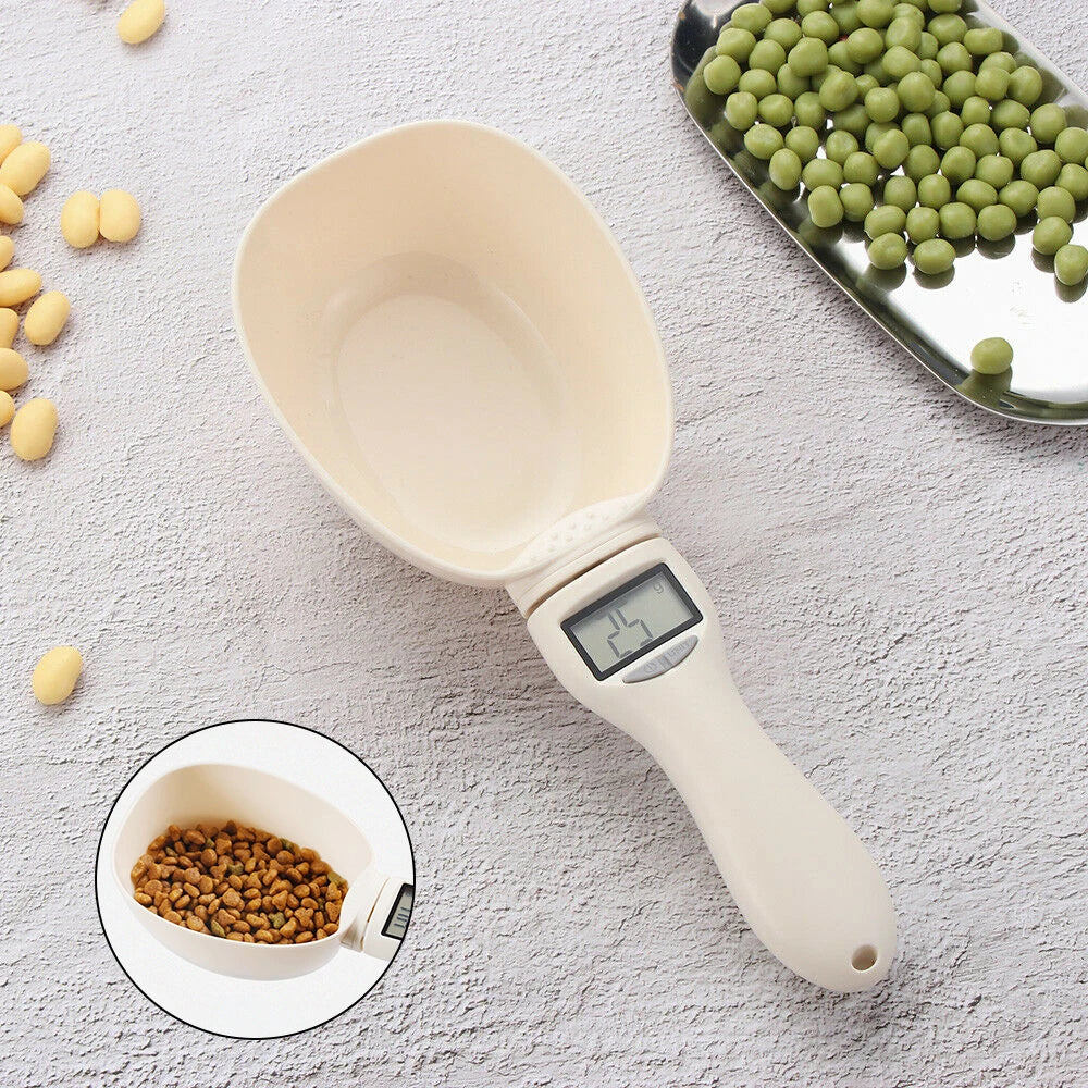 Pet Food Measuring Scoop Electronic - Dog & Cat Food Measuring Spoon with LCD Display