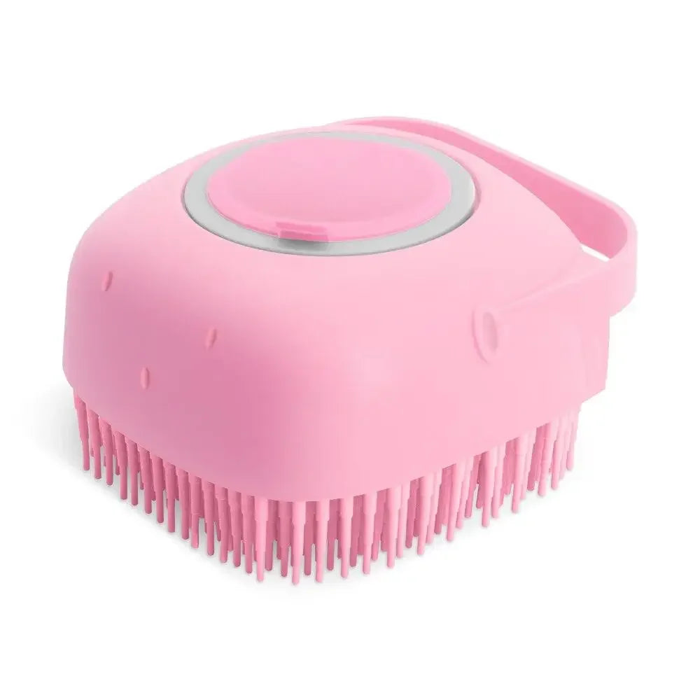 2-in-1 Silicone Shampoo Brush & Bath Massager for Dogs & Cats.