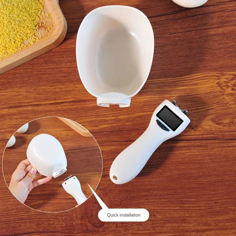 Pet Food Measuring Scoop Electronic - Dog & Cat Food Measuring Spoon with LCD Display