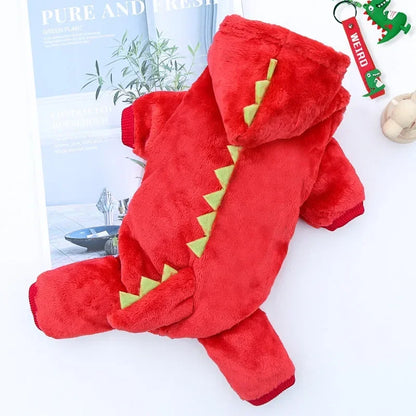 Dinosaur Dog Onesie -  Cozy Fleece For Dogs XS/S/M/L/XL/XXL