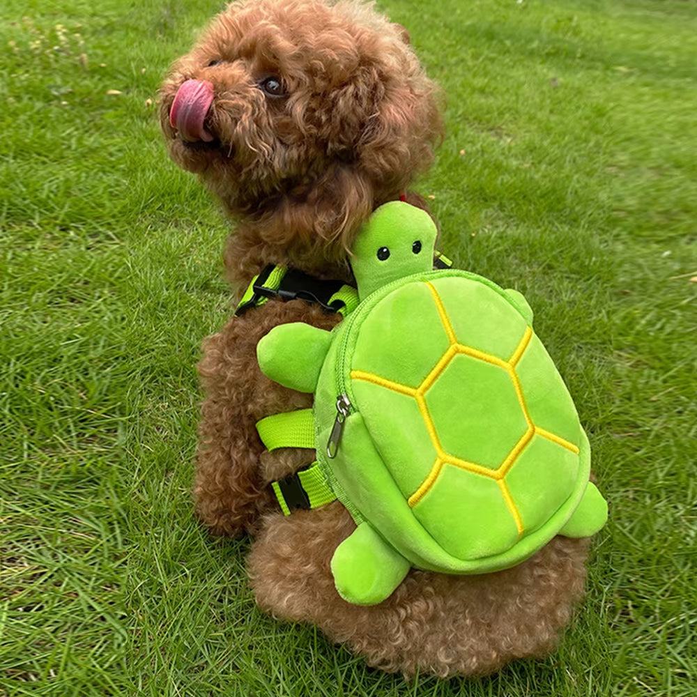 Turtle Dog Backpack - Cute Pet Saddle Bag for Walks, Training & Adventures.