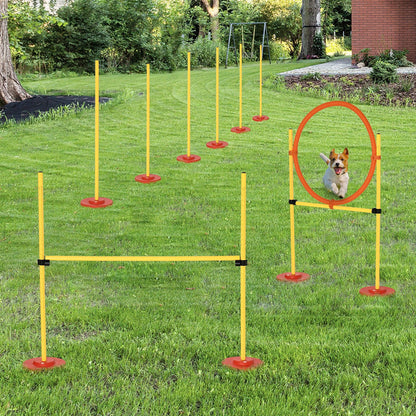 3-IN-1 Dog Agility Training Set - Garden Obstacle Course For Dogs.