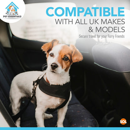 2-Pack Adjustable Dog Car Seat Belt - Travel Safety Restraint.