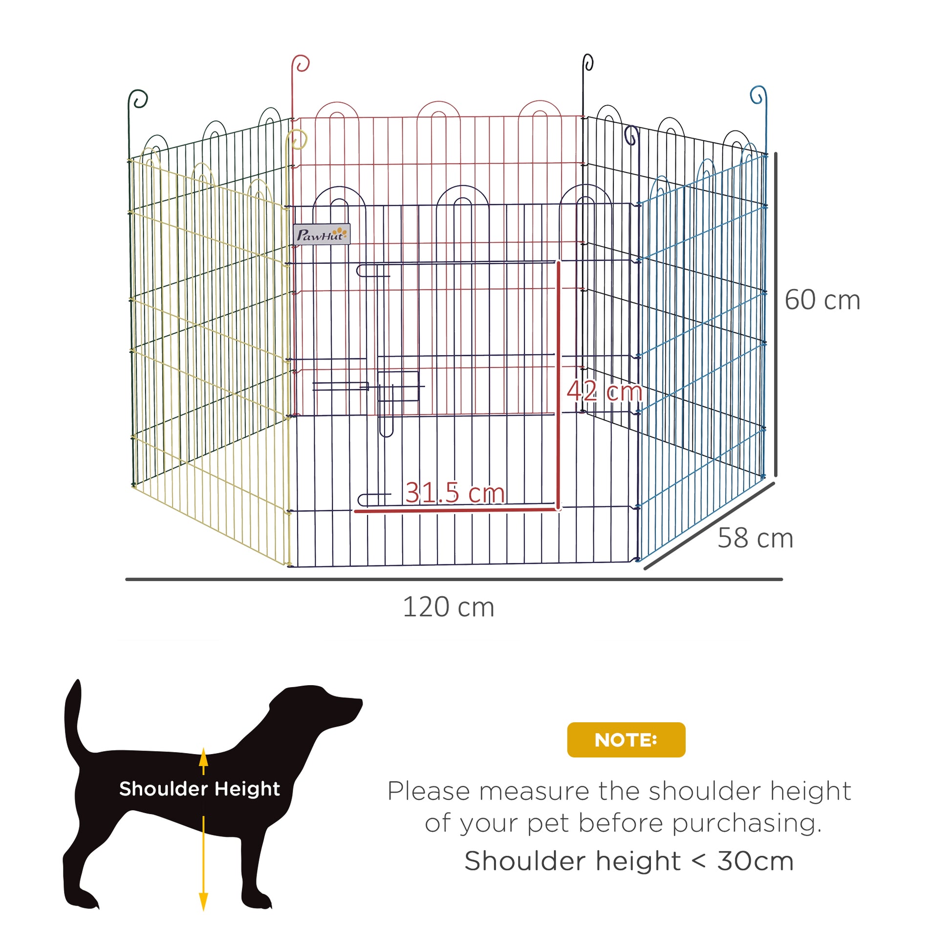 Dog Playpen - Indoor & Outdoor Exercise Pen.