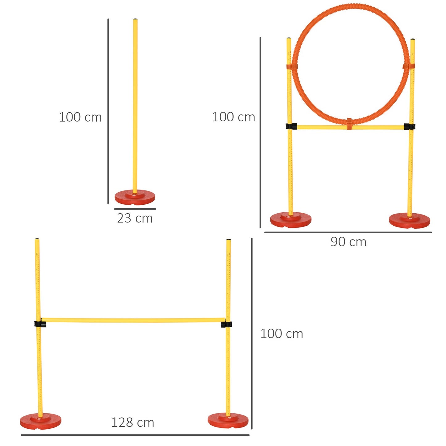 3-IN-1 Dog Agility Training Set - Garden Obstacle Course For Dogs.
