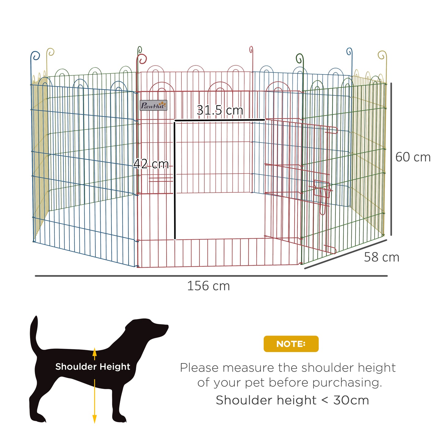 Dog Playpen - Indoor & Outdoor Exercise Pen.