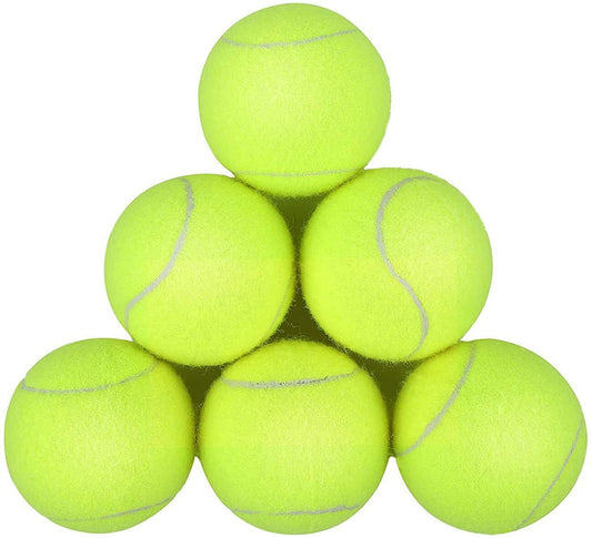Pack of 6 Tennis Balls - Durable Toys for Fetch & Play.