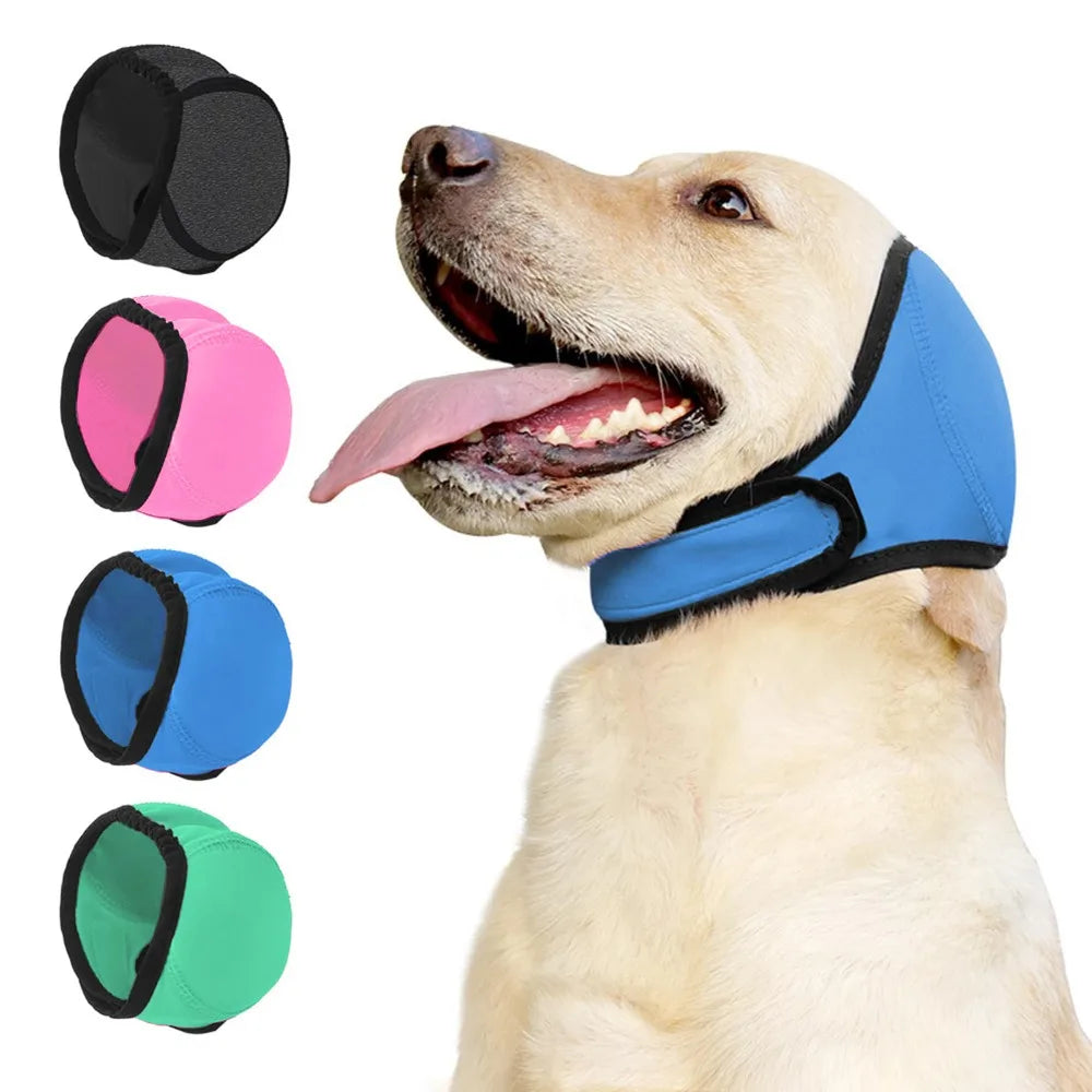 Dog Calming Ear Cover - Comfort Wrap for Noise & Anxiety Relief.