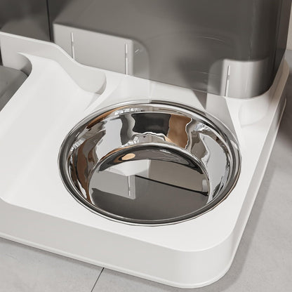 2-In-1 Feeder Food Water Dispenser Bowl Automatic Dog & Self Feeding