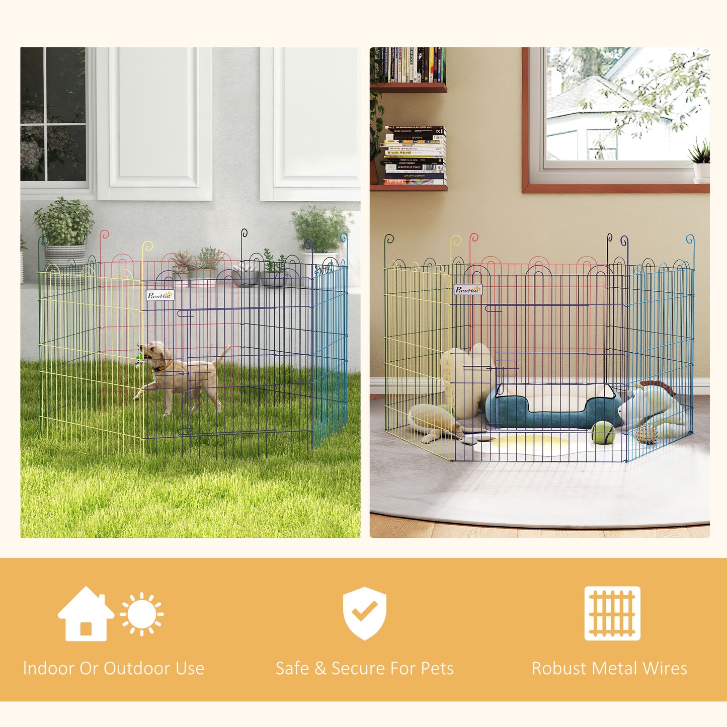 Dog Playpen - Indoor & Outdoor Exercise Pen.