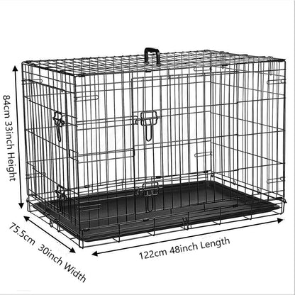 Heavy Duty Folding Dog Crate & Training Cage - Multiple Sizes Available